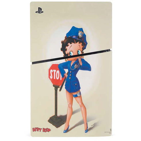 Betty Boop The Police Officer PS5 Slim Digital Edition Console Skin